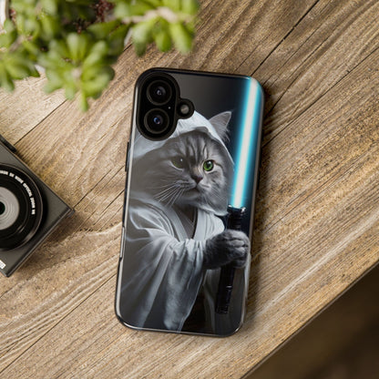 "Jedi Whisker" Mobile Phone Case (blue light sabre)