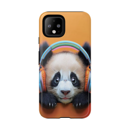 "Baby Panda wearing Headphones" Mobile Phone Case