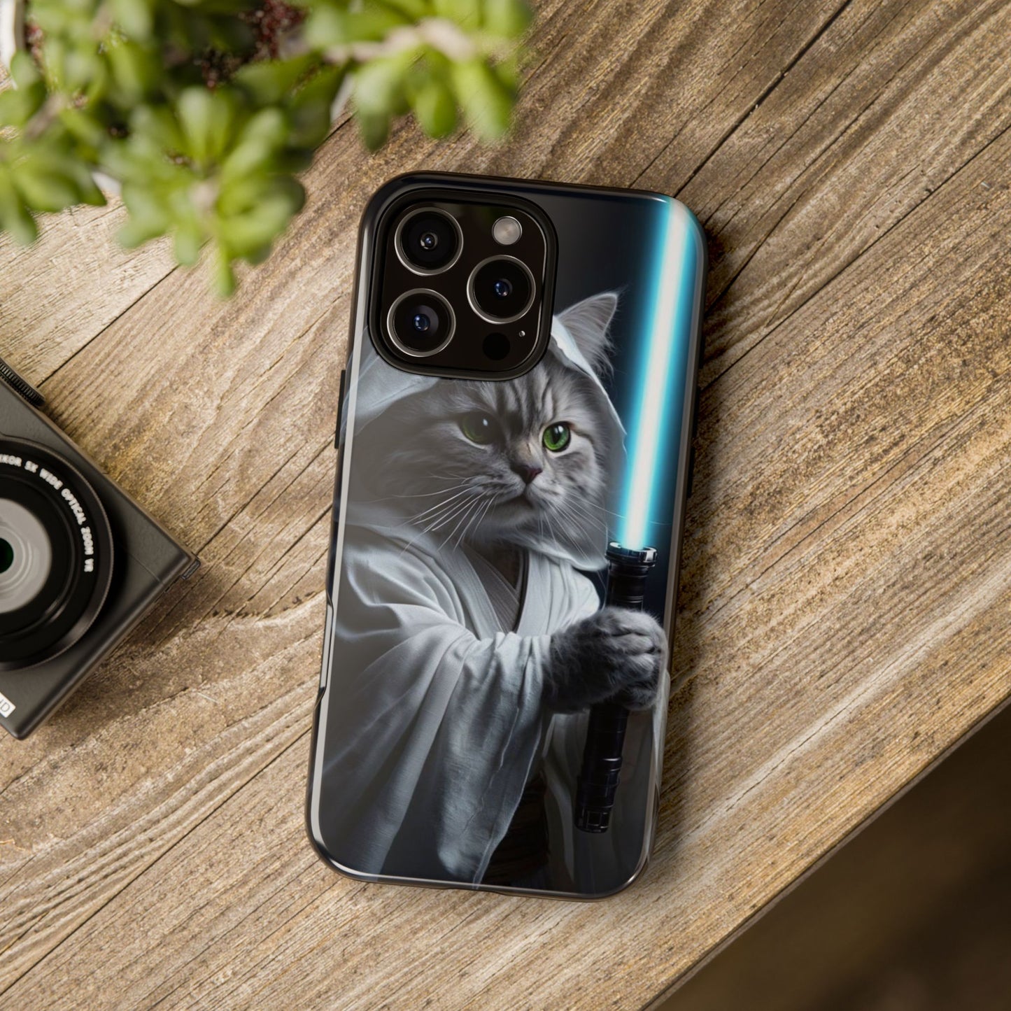 "Jedi Whisker" Mobile Phone Case (blue light sabre)