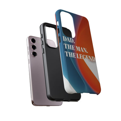 "Dad. The Man. The Legend." Mobile Phone Case (orange)