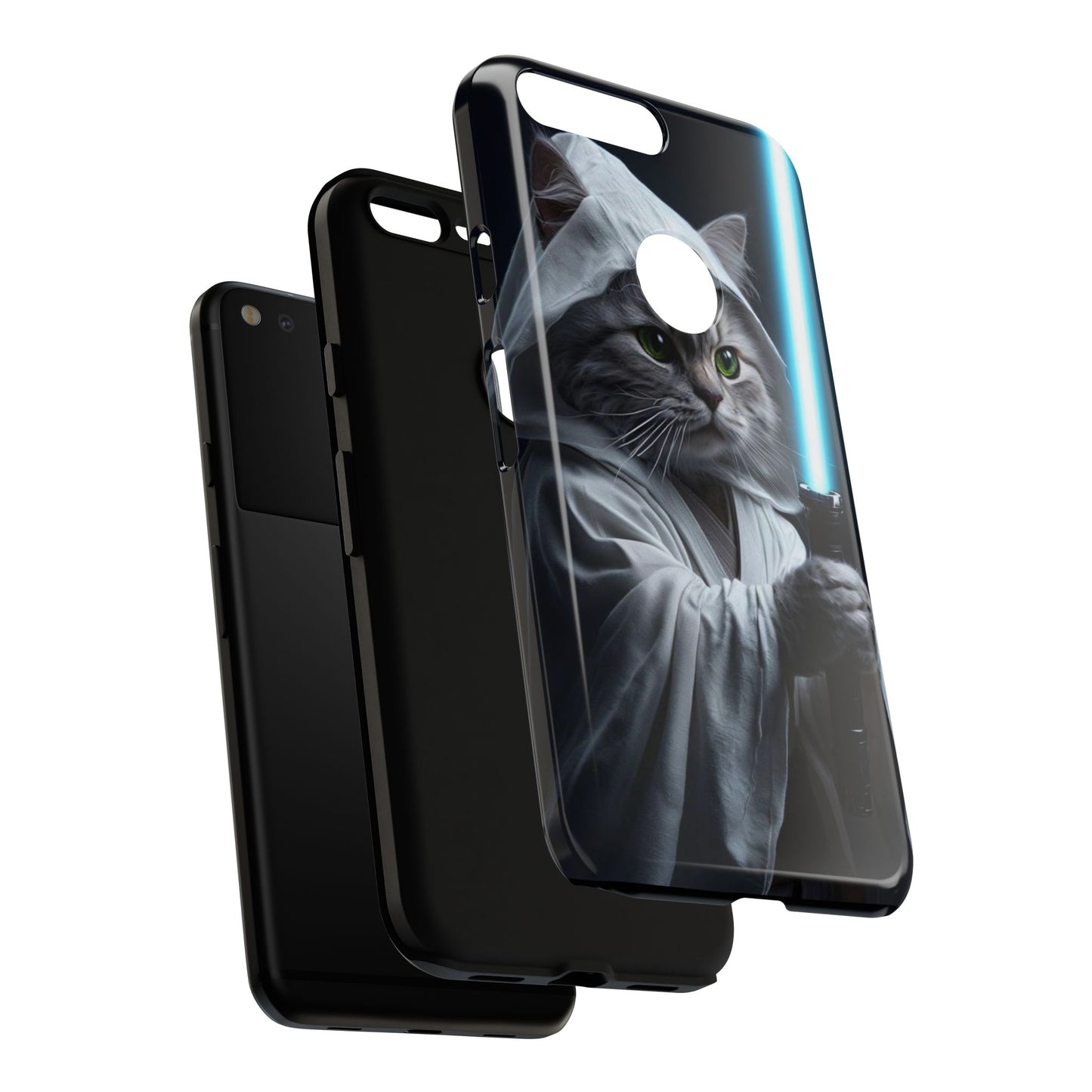 "Jedi Whisker" Mobile Phone Case (blue light sabre)