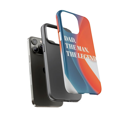 "Dad. The Man. The Legend." Mobile Phone Case (orange)