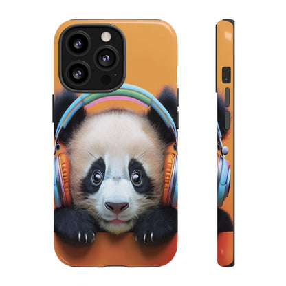 "Baby Panda wearing Headphones" Mobile Phone Case