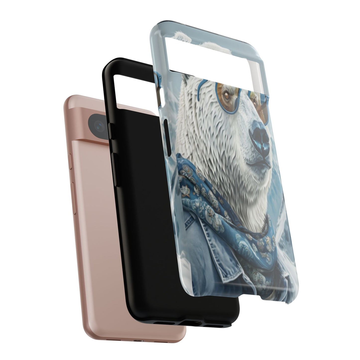 "Urban Zen Polar Bear" Mobile Phone Case (blue)