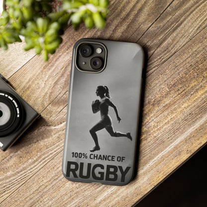 "Rain, Shine, Rugby" Mobile Phone Case