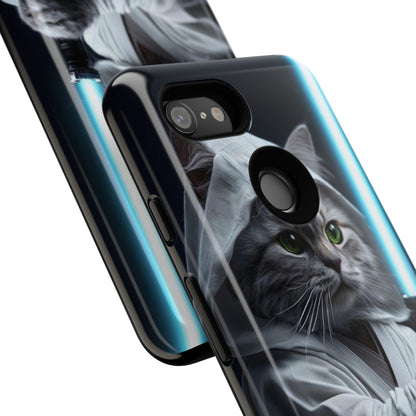 "Jedi Whisker" Mobile Phone Case (blue light sabre)