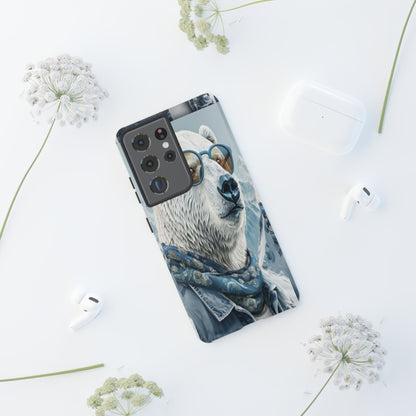 "Urban Zen Polar Bear" Mobile Phone Case (blue)