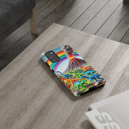 "Rainbow Dinosaurs" Mobile Phone Case