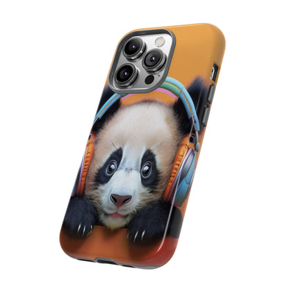 "Baby Panda wearing Headphones" Mobile Phone Case