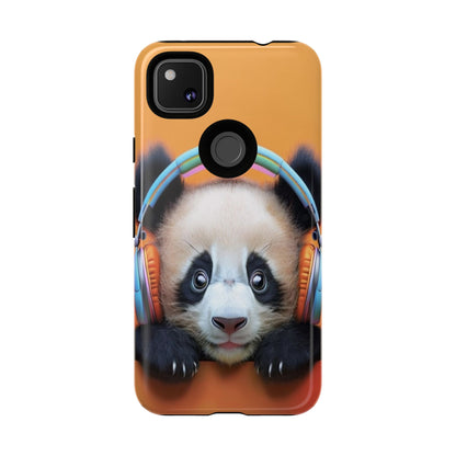 "Baby Panda wearing Headphones" Mobile Phone Case