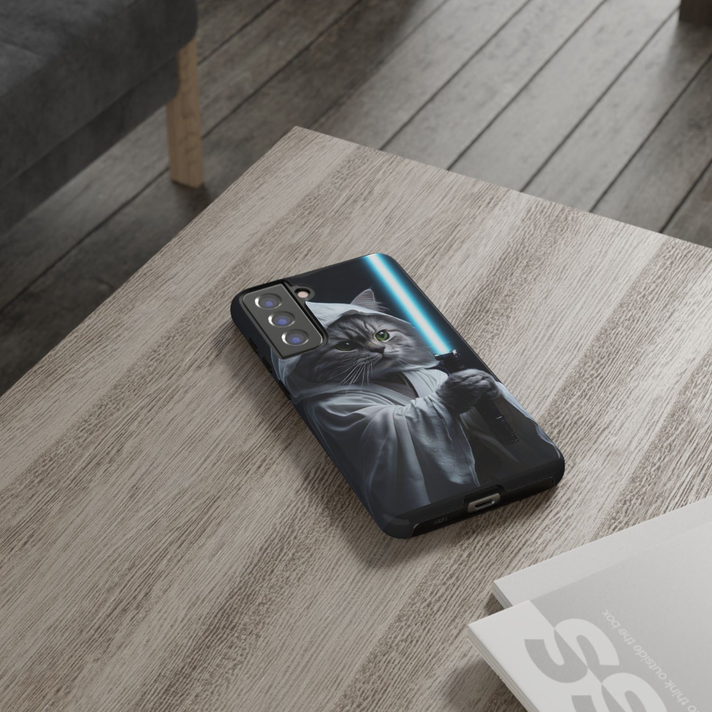 "Jedi Whisker" Mobile Phone Case (blue light sabre)