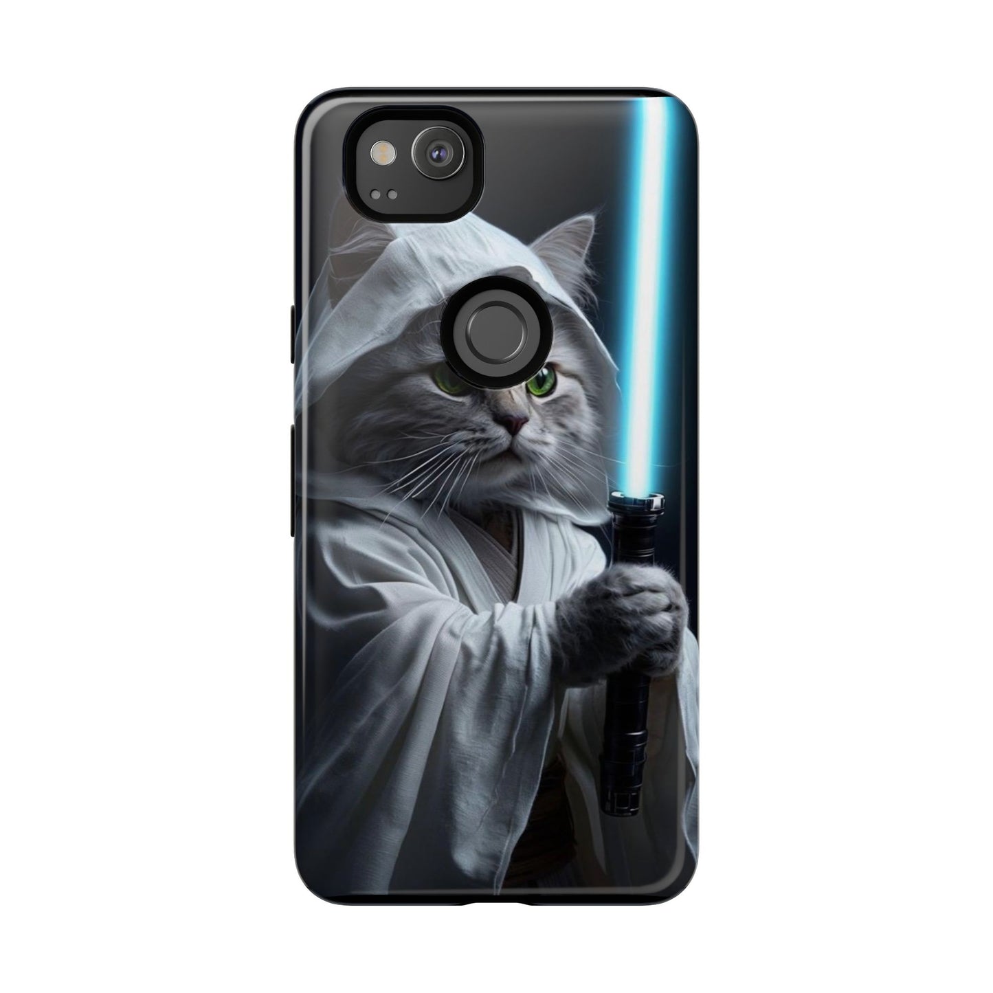 "Jedi Whisker" Mobile Phone Case (blue light sabre)