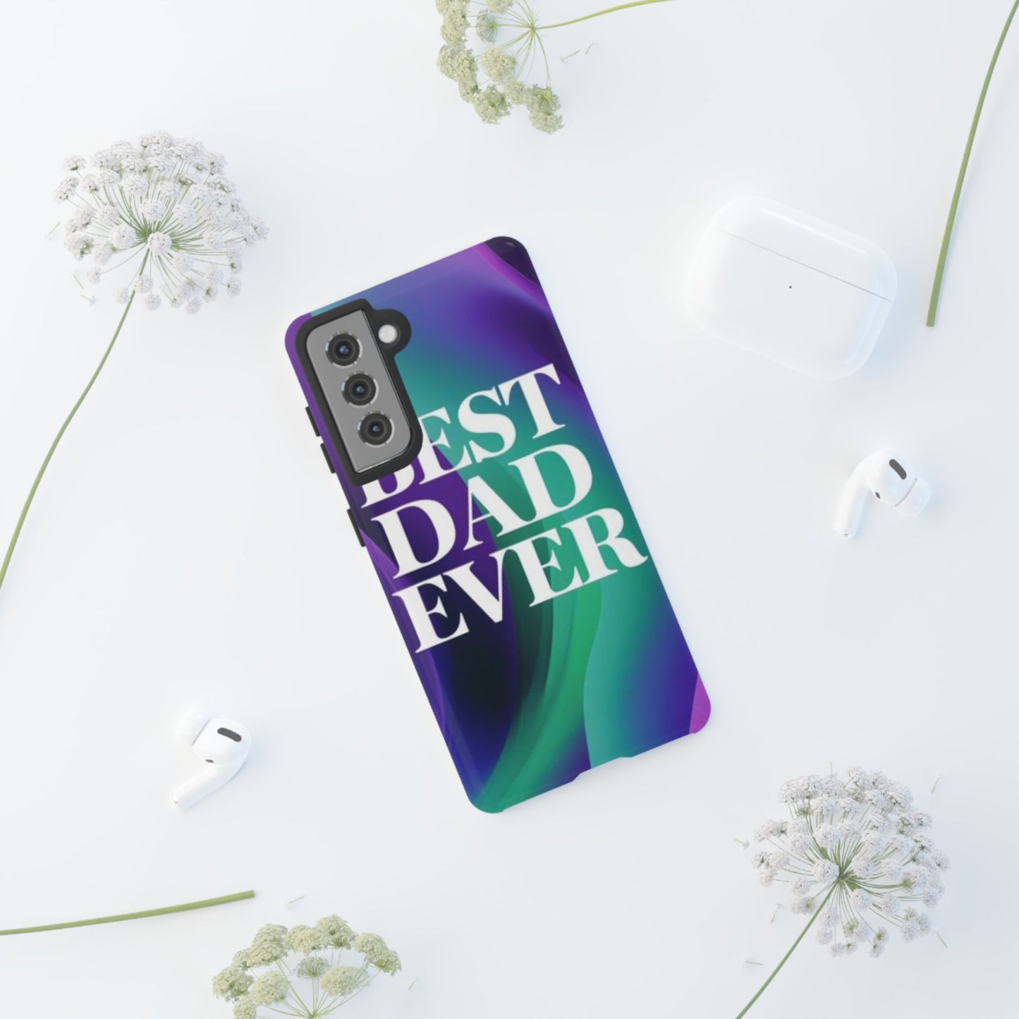 "Best Dad Ever" Mobile Phone Case (purple)
