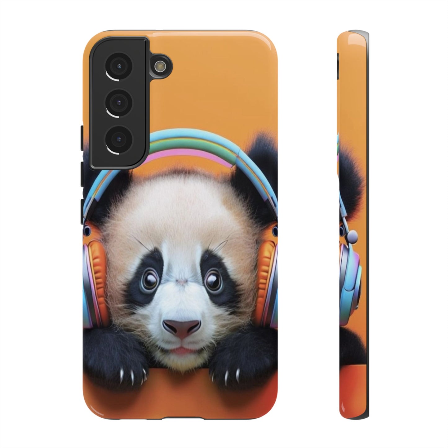 "Baby Panda wearing Headphones" Mobile Phone Case