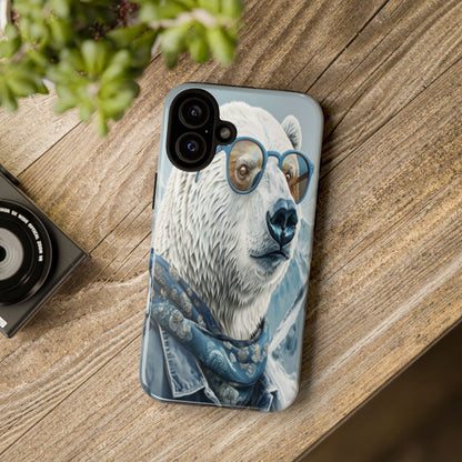"Urban Zen Polar Bear" Mobile Phone Case (blue)