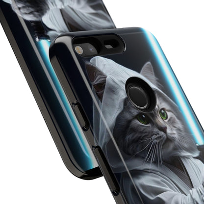 "Jedi Whisker" Mobile Phone Case (blue light sabre)