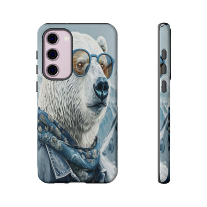 "Urban Zen Polar Bear" Mobile Phone Case (blue)