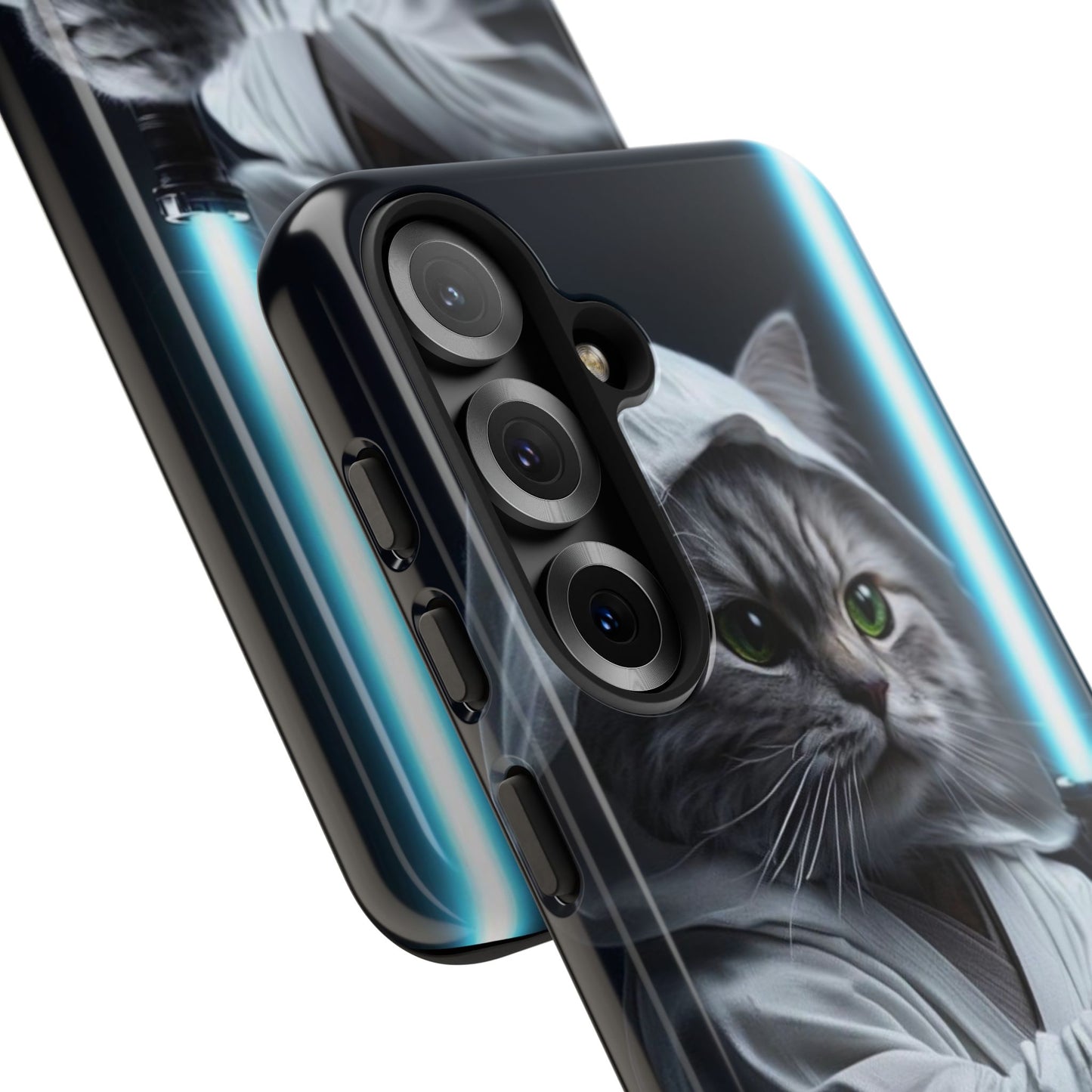 "Jedi Whisker" Mobile Phone Case (blue light sabre)