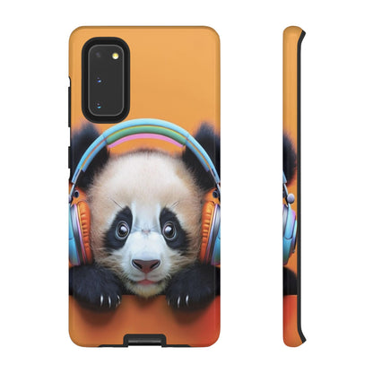 "Baby Panda wearing Headphones" Mobile Phone Case