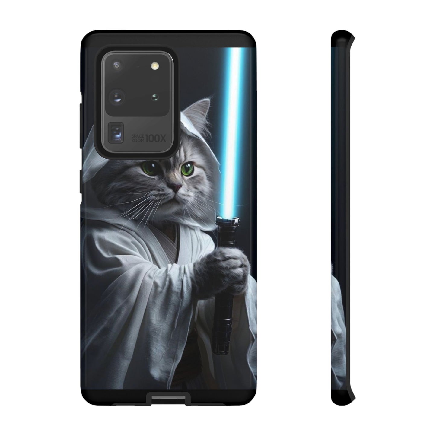 "Jedi Whisker" Mobile Phone Case (blue light sabre)