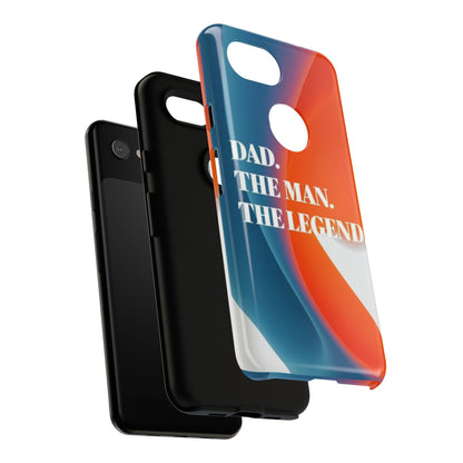 "Dad. The Man. The Legend." Mobile Phone Case (orange)