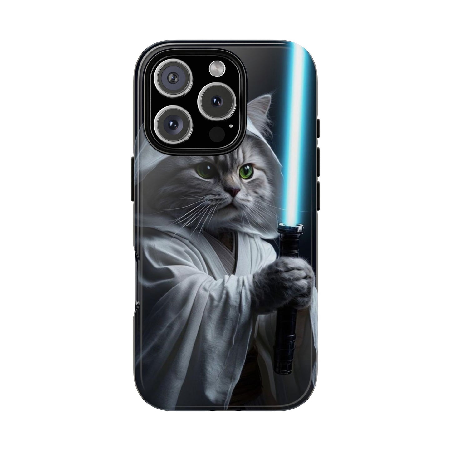 "Jedi Whisker" Mobile Phone Case (blue light sabre)
