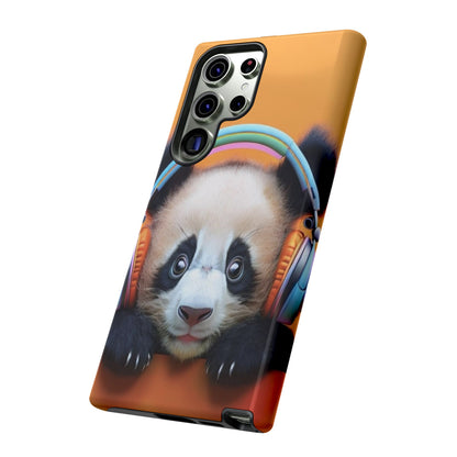 "Baby Panda wearing Headphones" Mobile Phone Case