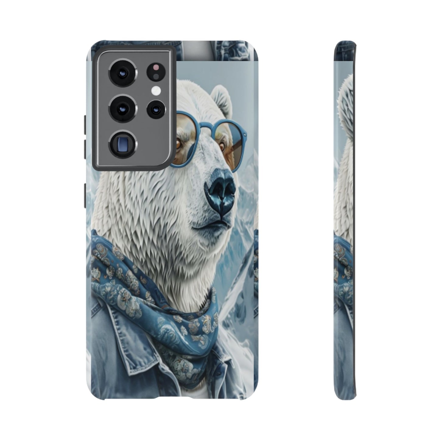 "Urban Zen Polar Bear" Mobile Phone Case (blue)