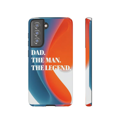 "Dad. The Man. The Legend." Mobile Phone Case (orange)