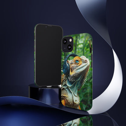 "Bearded Dragon - Jungle Beats" Mobile Phone Case