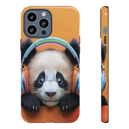 "Baby Panda wearing Headphones" Mobile Phone Case
