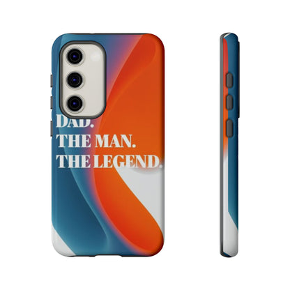 "Dad. The Man. The Legend." Mobile Phone Case (orange)