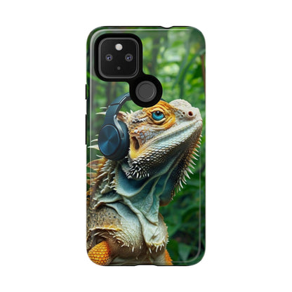 "Bearded Dragon - Jungle Beats" Mobile Phone Case