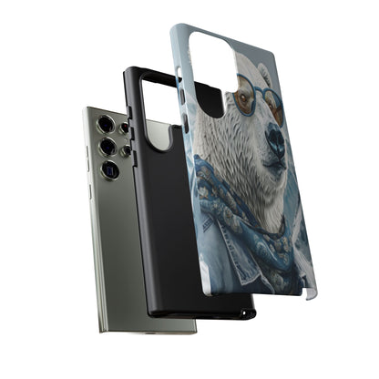 "Urban Zen Polar Bear" Mobile Phone Case (blue)