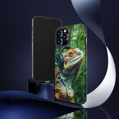 "Bearded Dragon - Jungle Beats" Mobile Phone Case
