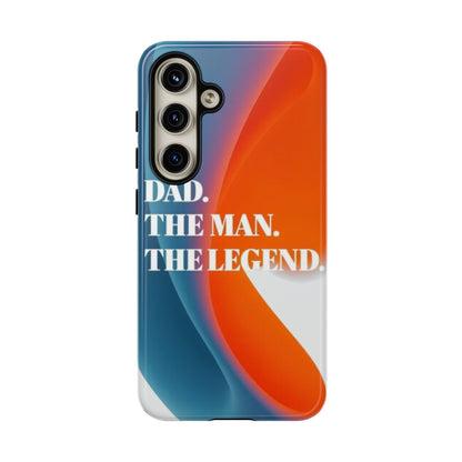 "Dad. The Man. The Legend." Mobile Phone Case (orange)