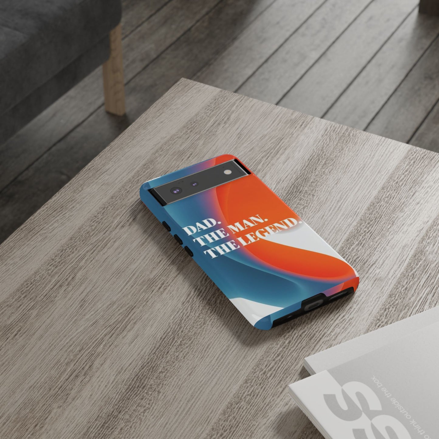 "Dad. The Man. The Legend." Mobile Phone Case (orange)