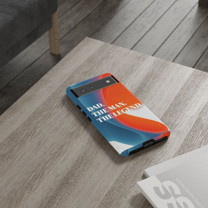 "Dad. The Man. The Legend." Mobile Phone Case (orange)