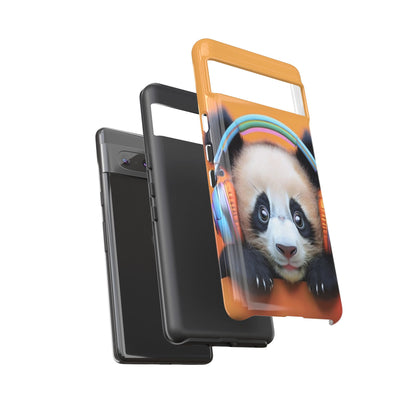 "Baby Panda wearing Headphones" Mobile Phone Case