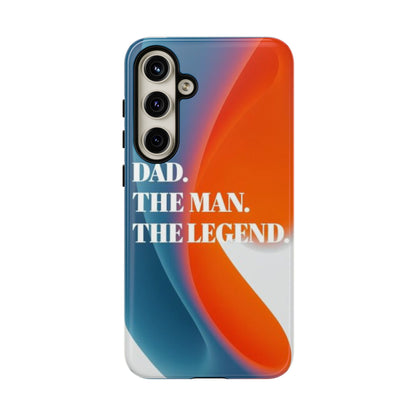 "Dad. The Man. The Legend." Mobile Phone Case (orange)