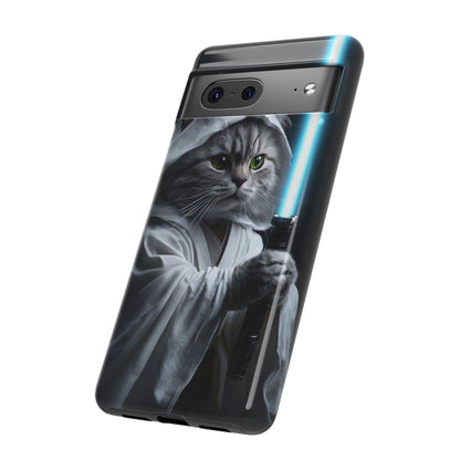 "Jedi Whisker" Mobile Phone Case (blue light sabre)