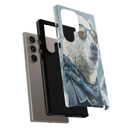 "Urban Zen Polar Bear" Mobile Phone Case (blue)