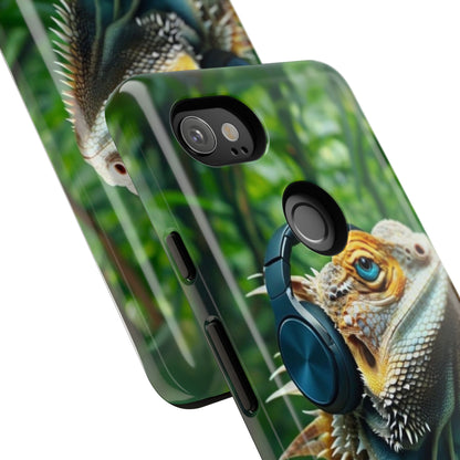 "Bearded Dragon - Jungle Beats" Mobile Phone Case