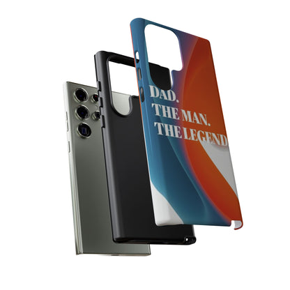 "Dad. The Man. The Legend." Mobile Phone Case (orange)