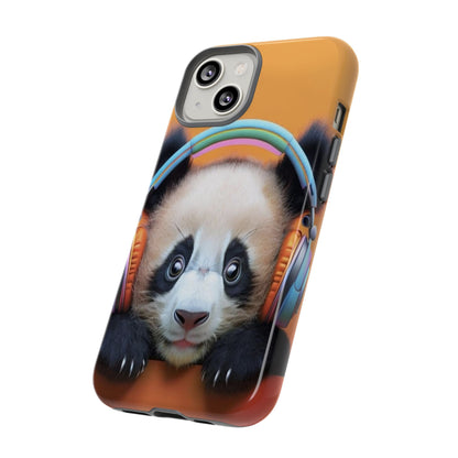 "Baby Panda wearing Headphones" Mobile Phone Case