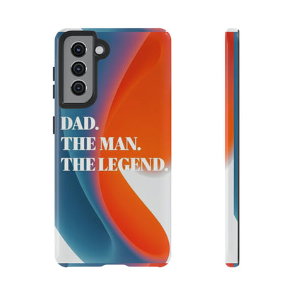 "Dad. The Man. The Legend." Mobile Phone Case (orange)