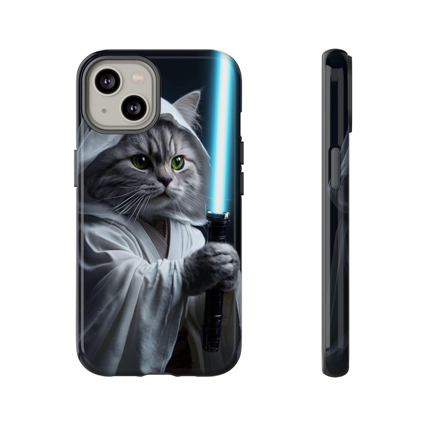 "Jedi Whisker" Mobile Phone Case (blue light sabre)