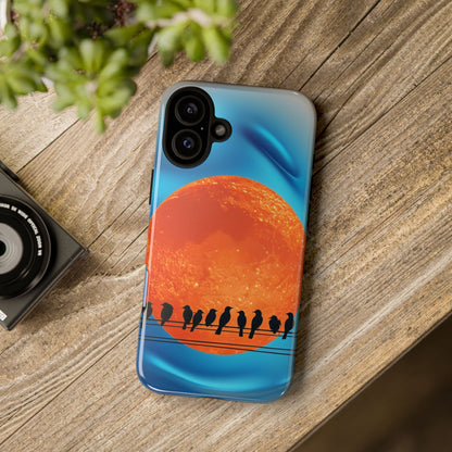 "The Feathered Assembly" Mobile Phone Case (orange)