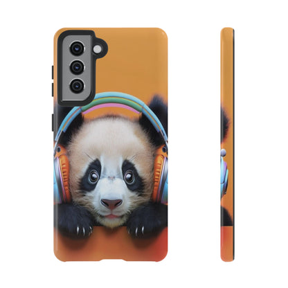 "Baby Panda wearing Headphones" Mobile Phone Case