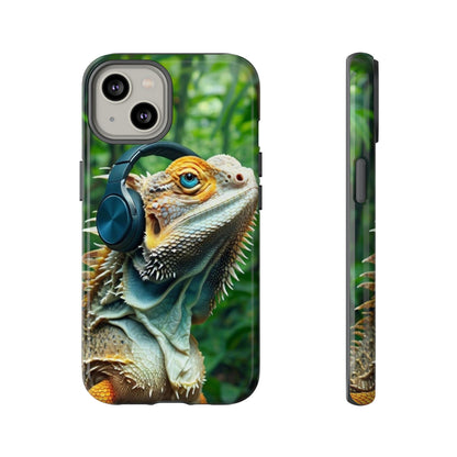 "Bearded Dragon - Jungle Beats" Mobile Phone Case